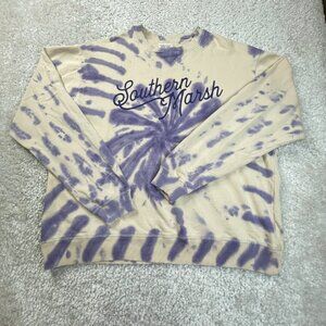 Southern Marsh Tie Dye Sweatshirt Purple Large